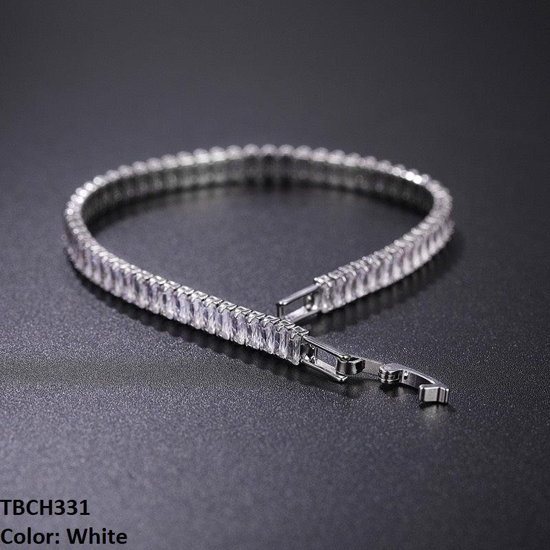 Stainless steel tennis zircon bracelet
