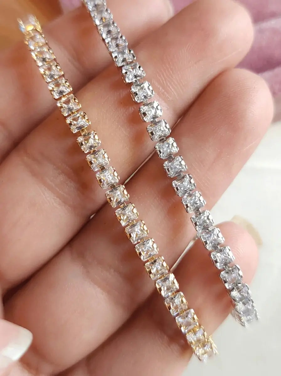 Timeless Glow Tennis Bracelet (Silver)