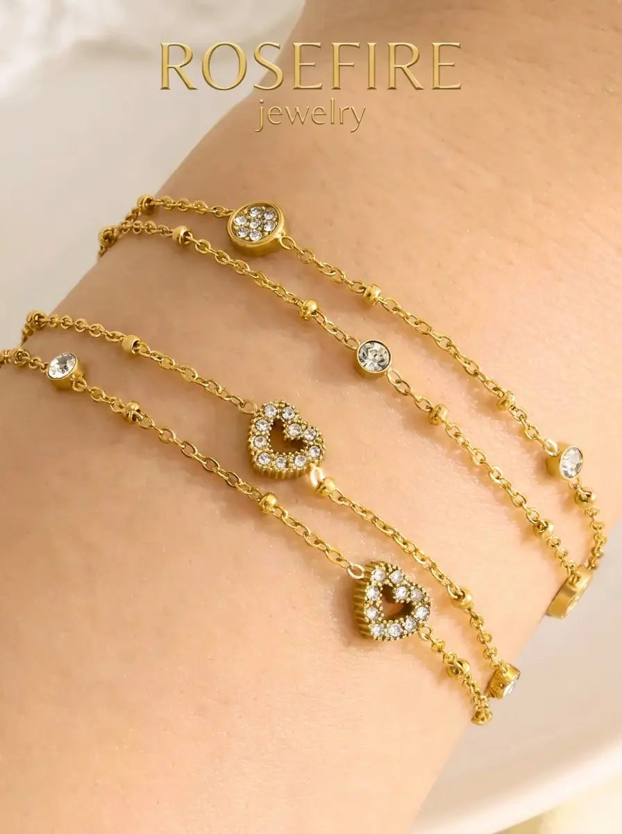 Dainty Gold Plated Zircon Braclet