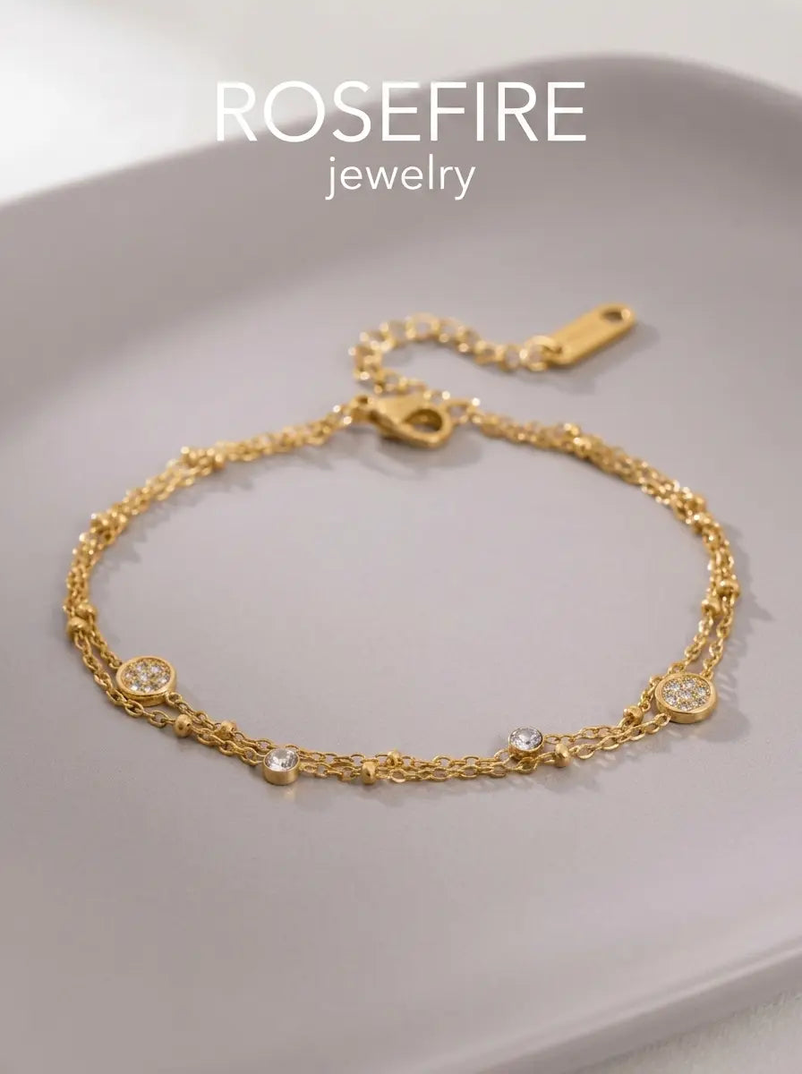 Dainty Gold Plated Zircon Braclet