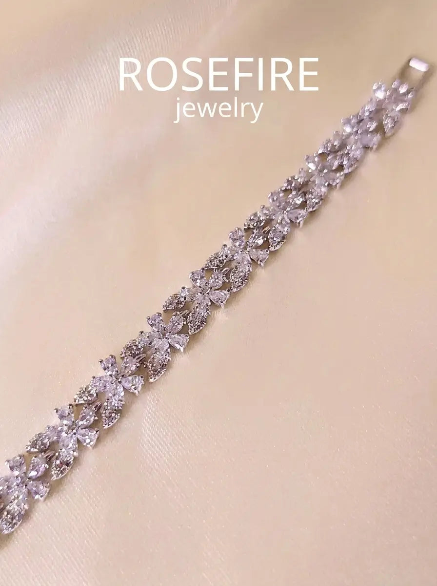 CZ Bloom Bracelet-Silver