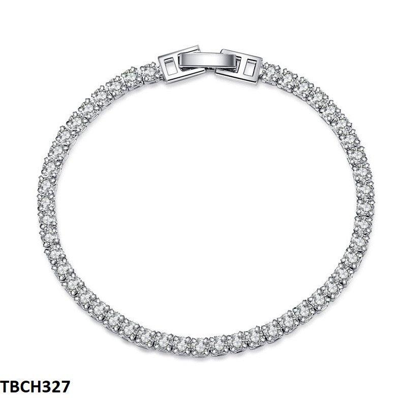 Zircon white square bracelet