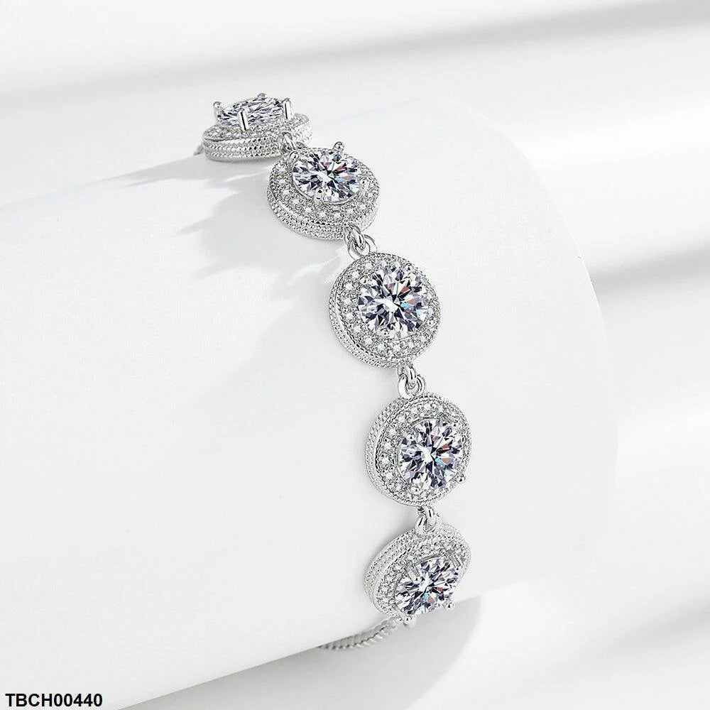 Rose Ice Pendant Zircon Bracelet