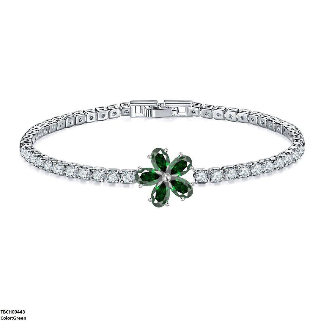 Sapphire Zircon Adjustable Bracelet
