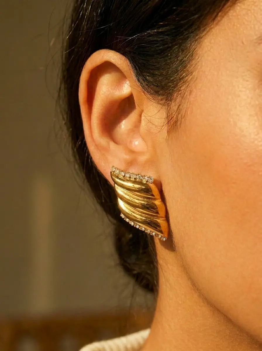 Fire layerd earings