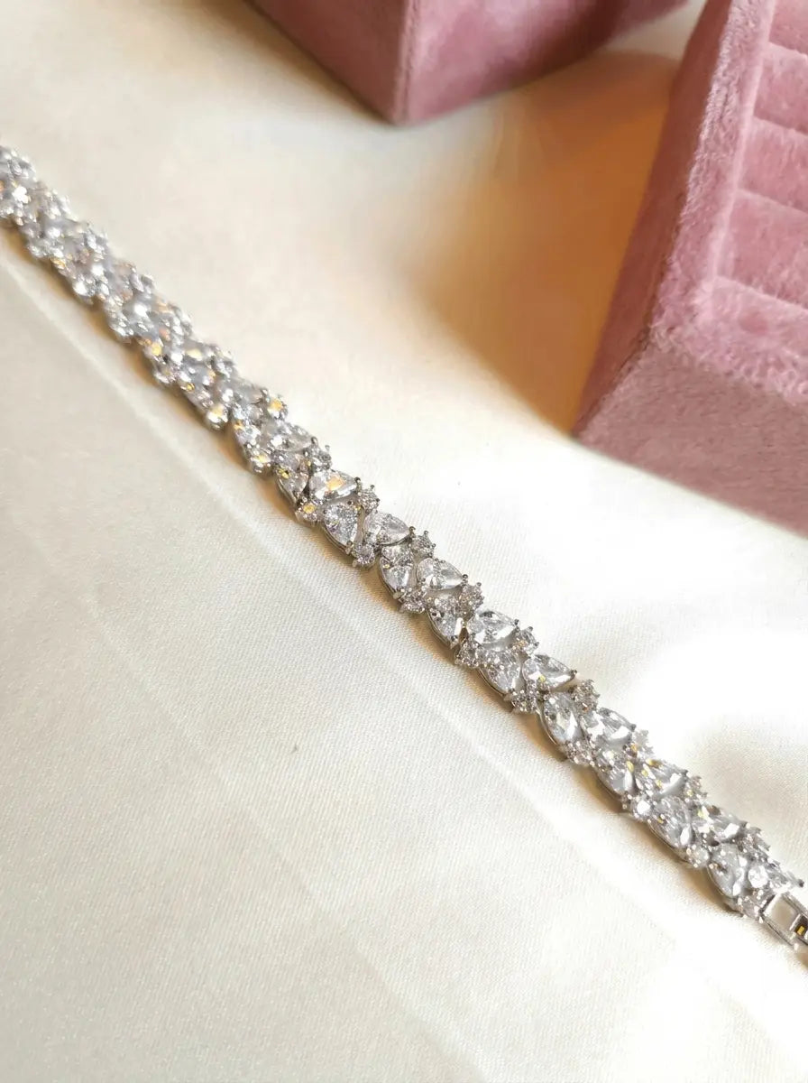 Crystal cascade bracelet
