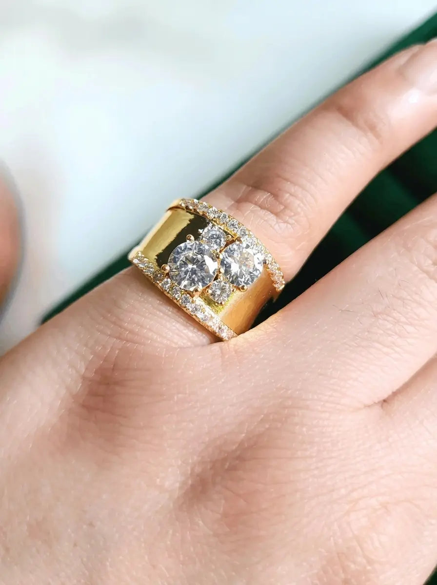 Luxe Prism Gold Ring