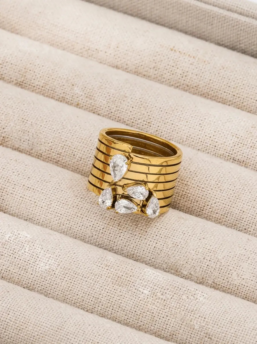 Nova Stack Gold Ring