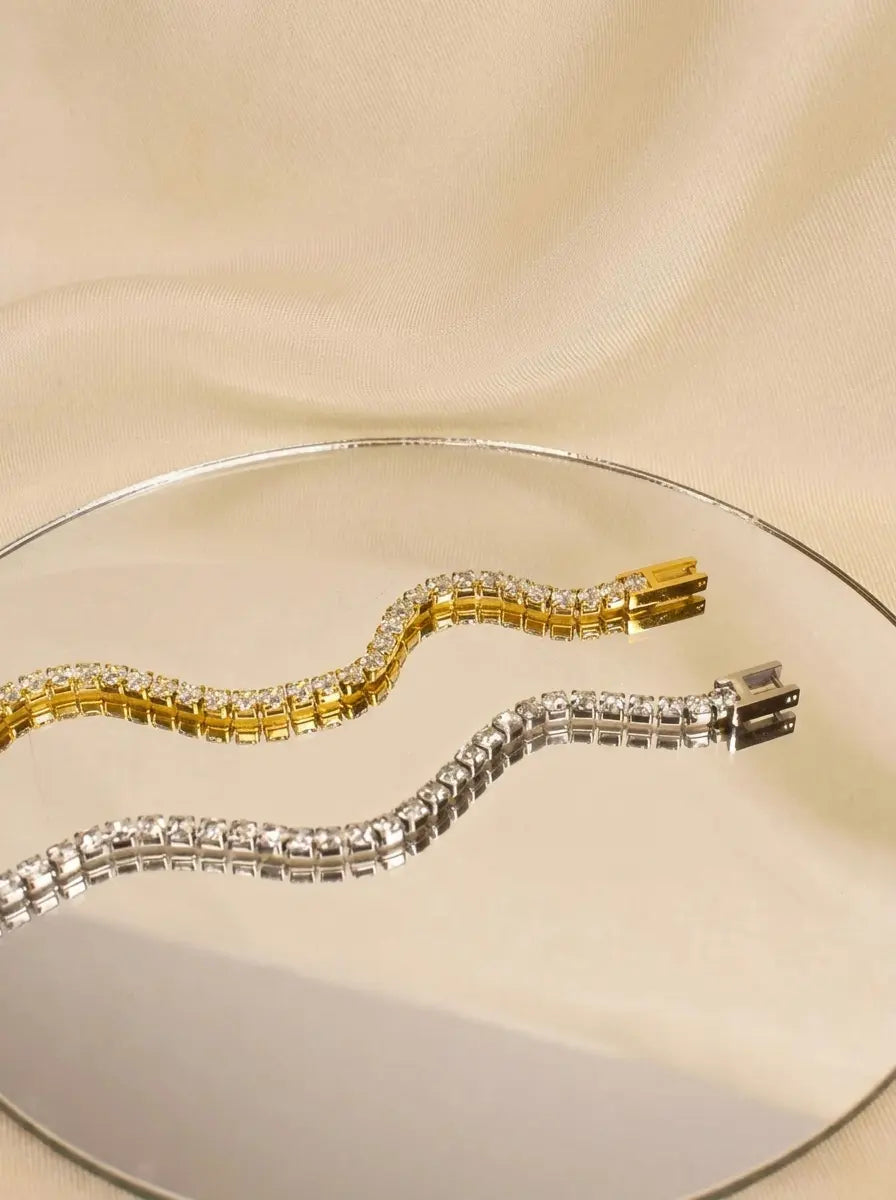 Timeless Glow Tennis Bracelet (Silver)
