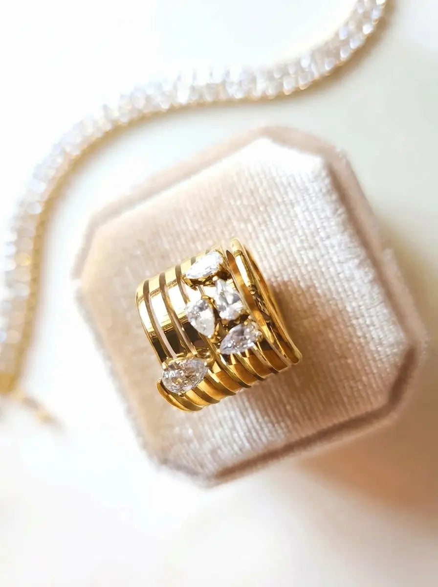 Nova Stack Gold Ring