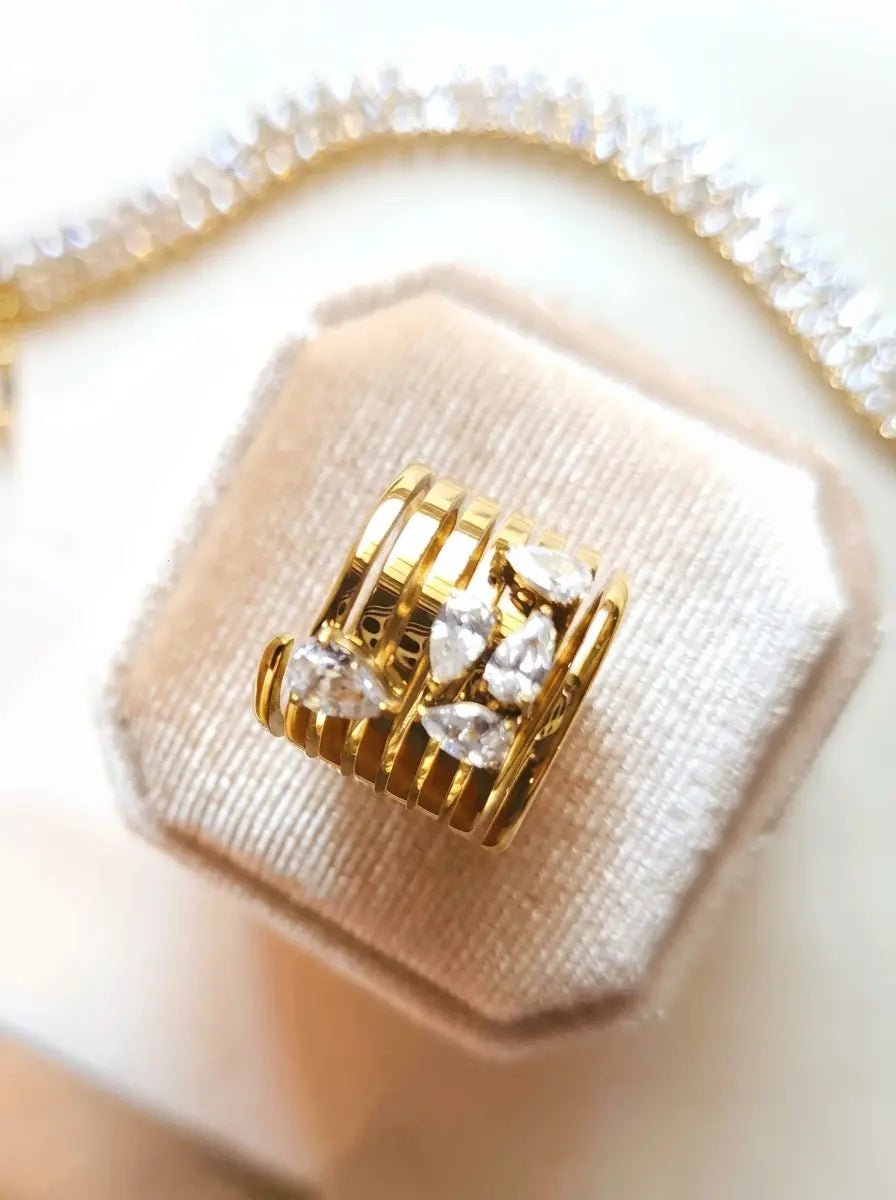 Nova Stack Gold Ring
