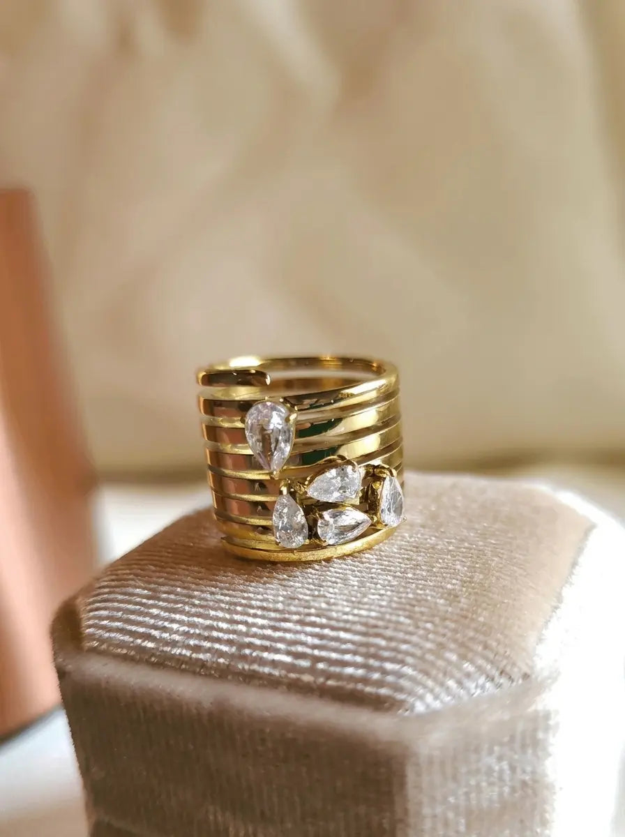 Nova Stack Gold Ring